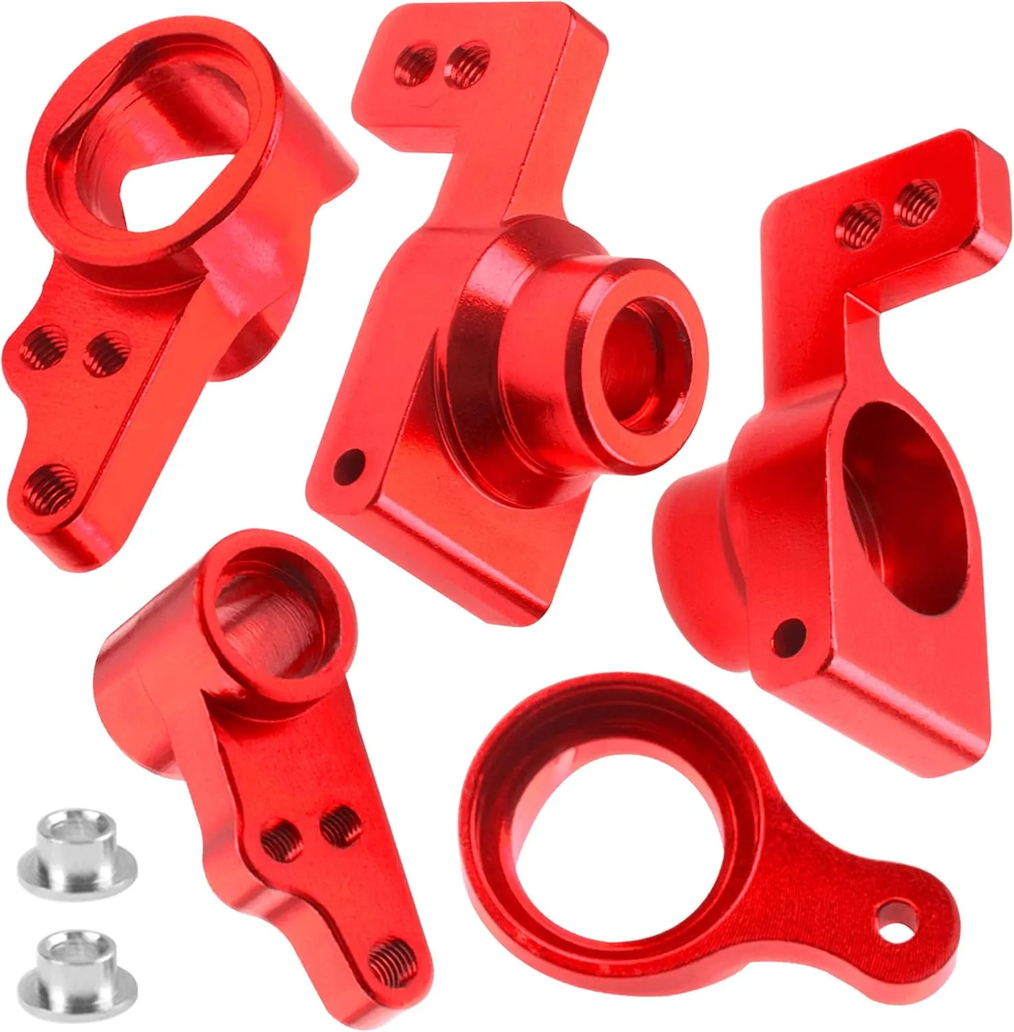 with WLtoys 144010 144001 144002 1/14 RC Car (Red) ShareGoo Aluminum Front Rear notorious sumerian punish populate Swing Arm & Steering Knuckle Kit & Shock Absorbers Compatible 