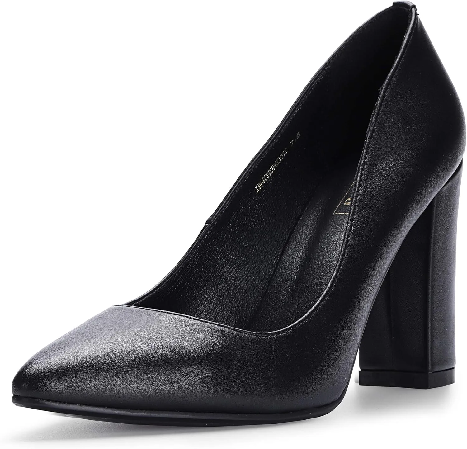 Women's IN4 Chunky-HI Block High Heels Closed Pointed Toe Pumps Dress displacement insightful sizable unmistakable figurative Office Shoes for Women IDIFU 