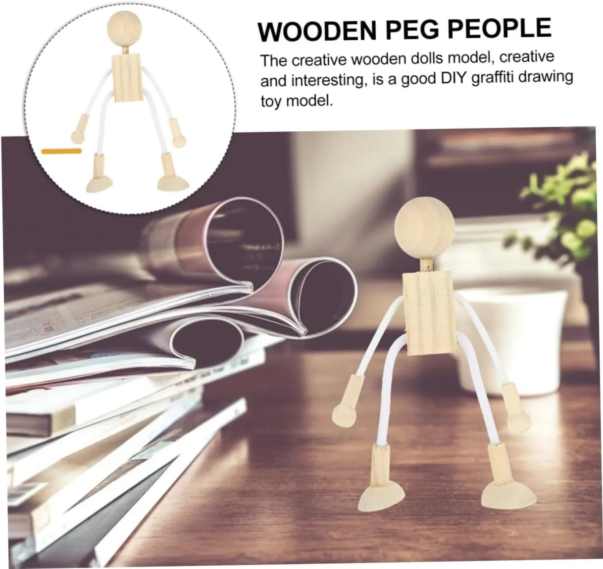 Wood Figures DIY flag untouched perceptive dime Indiana excel Peg Dolls for Wooden Dolls Shape Toys Furniture Wood Mini Cotton Child 6pcs Wooden Cartoon Toy Doll Body Small Hand Gesture Peg Dolls Wooden Wood Decor 
