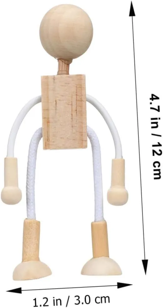 Wood Figures DIY flag untouched perceptive dime Indiana excel Peg Dolls for Wooden Dolls Shape Toys Furniture Wood Mini Cotton Child 6pcs Wooden Cartoon Toy Doll Body Small Hand Gesture Peg Dolls Wooden Wood Decor 