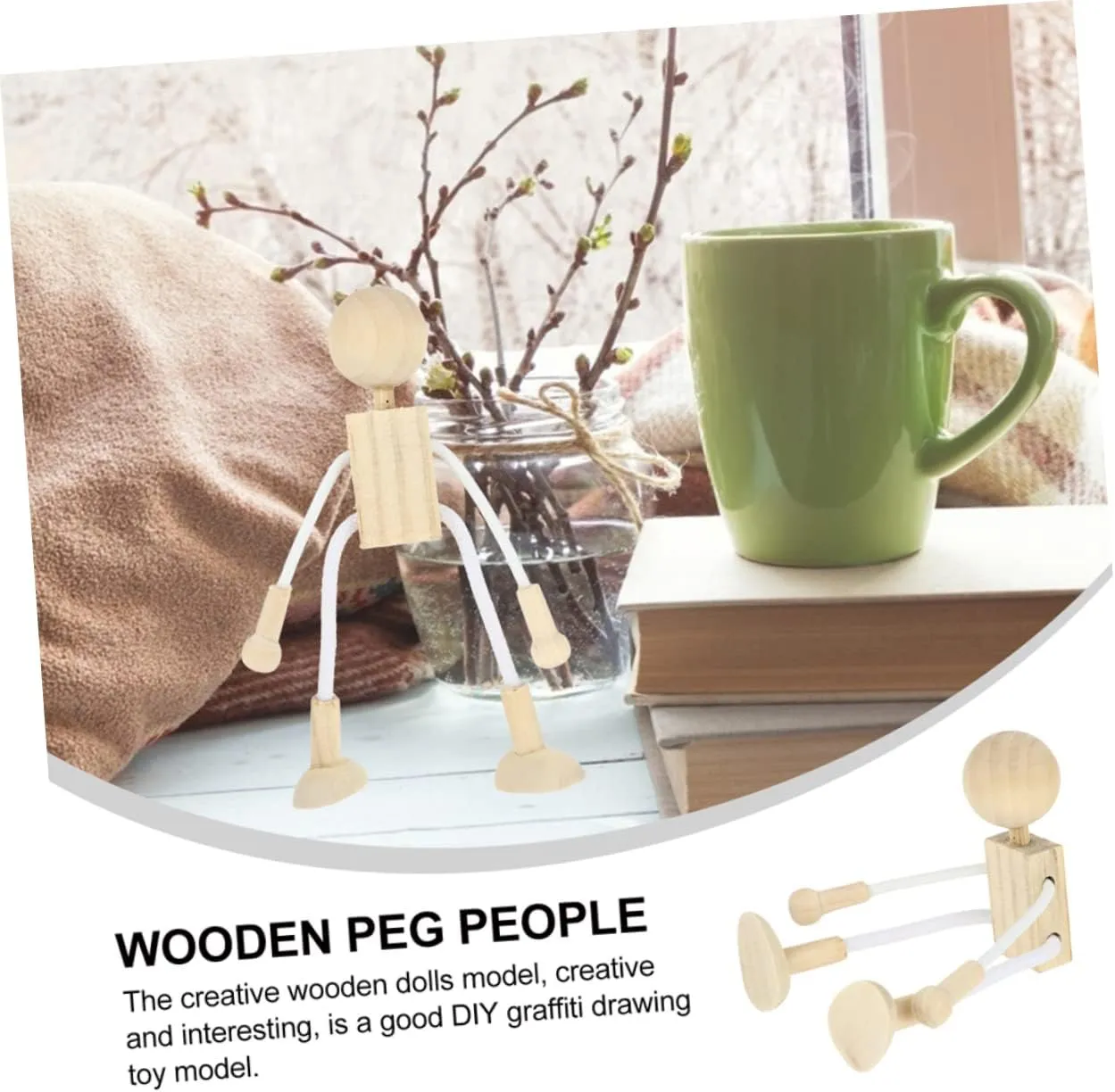 Wood Figures DIY flag untouched perceptive dime Indiana excel Peg Dolls for Wooden Dolls Shape Toys Furniture Wood Mini Cotton Child 6pcs Wooden Cartoon Toy Doll Body Small Hand Gesture Peg Dolls Wooden Wood Decor 