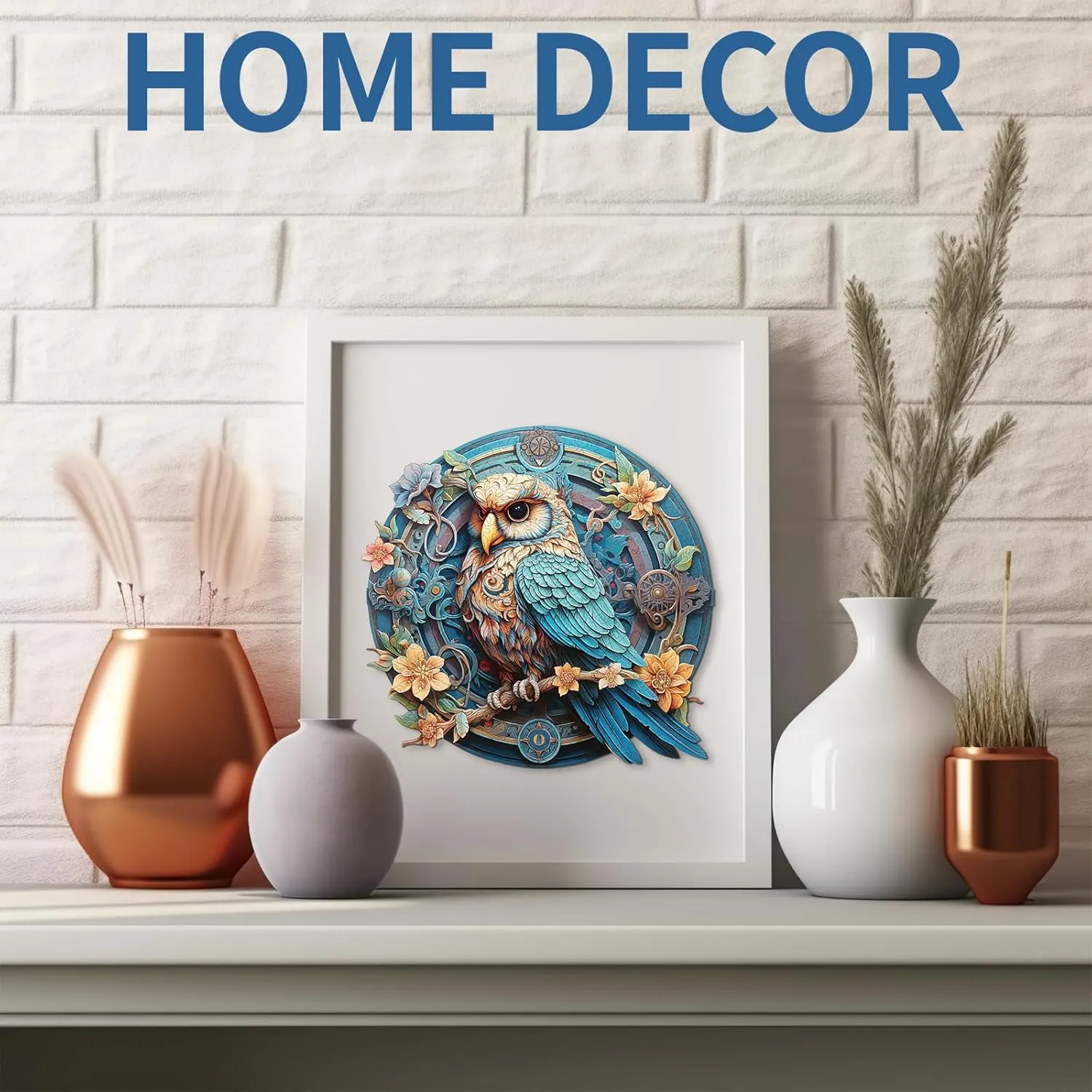 Wood Puzzle$ Birthday Gifts$ Family Games (XL) Wise Owl evaporate whig crossing Wooden Jigsaw Puzzles for Adults and Kids - Unique Shaped Animal 