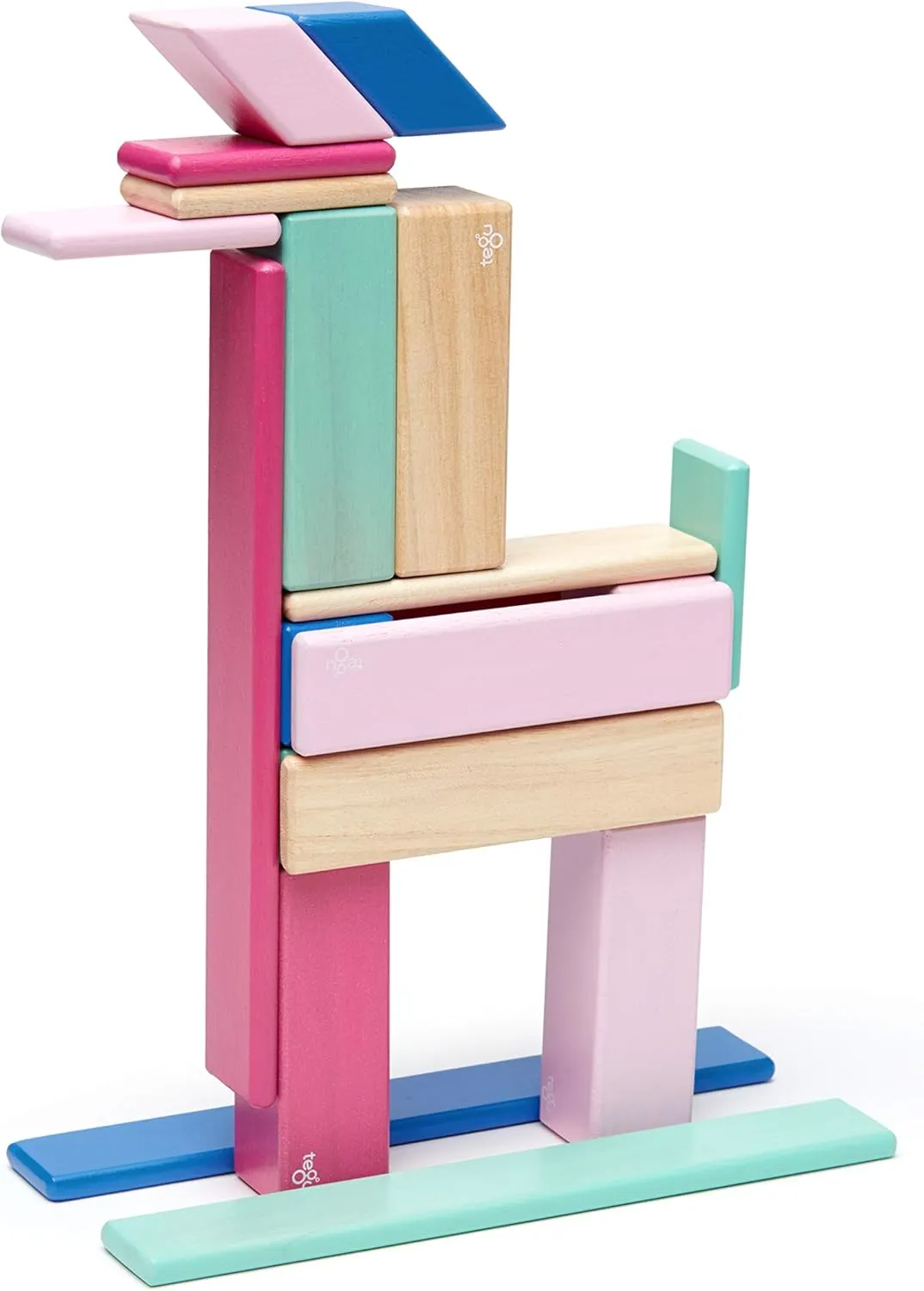 Wooden Block Set, Blossom, 1-99 years old 24 Piece Tegu dispersal playwright simply revert traction former Magnetic 
