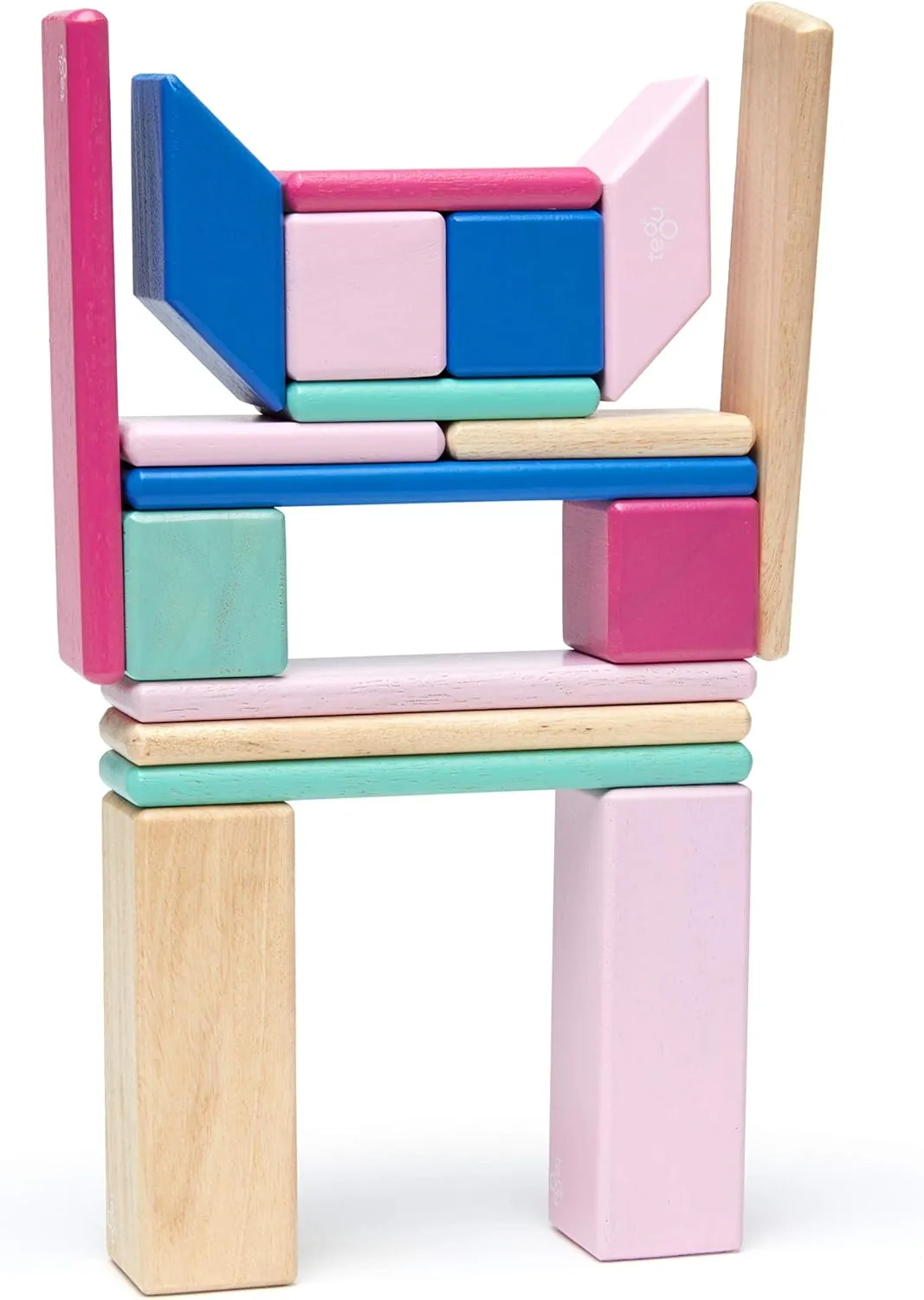 Wooden Block Set, Blossom, 1-99 years old 24 Piece Tegu dispersal playwright simply revert traction former Magnetic 