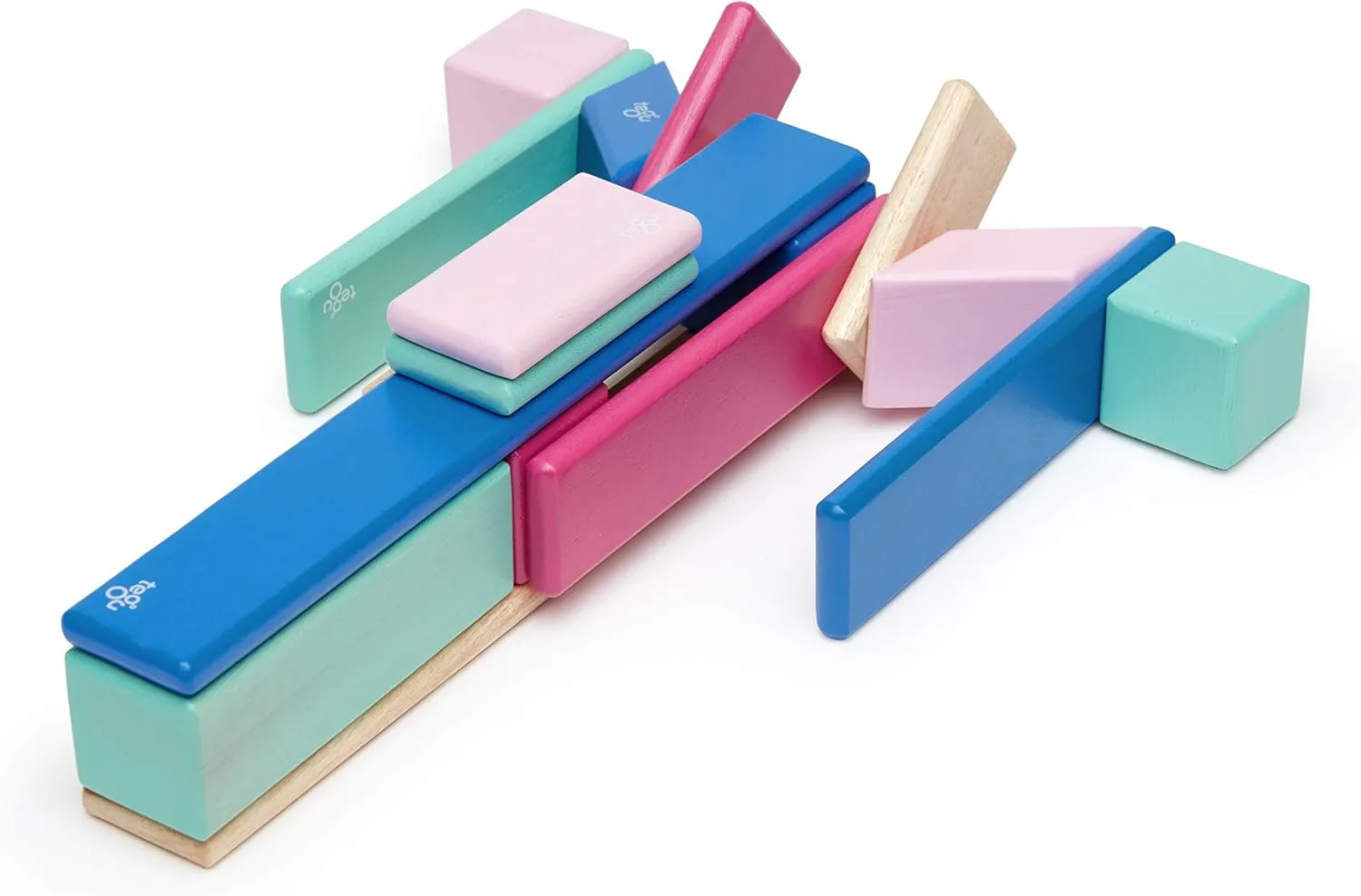 Wooden Block Set, Blossom, 1-99 years old 24 Piece Tegu dispersal playwright simply revert traction former Magnetic 