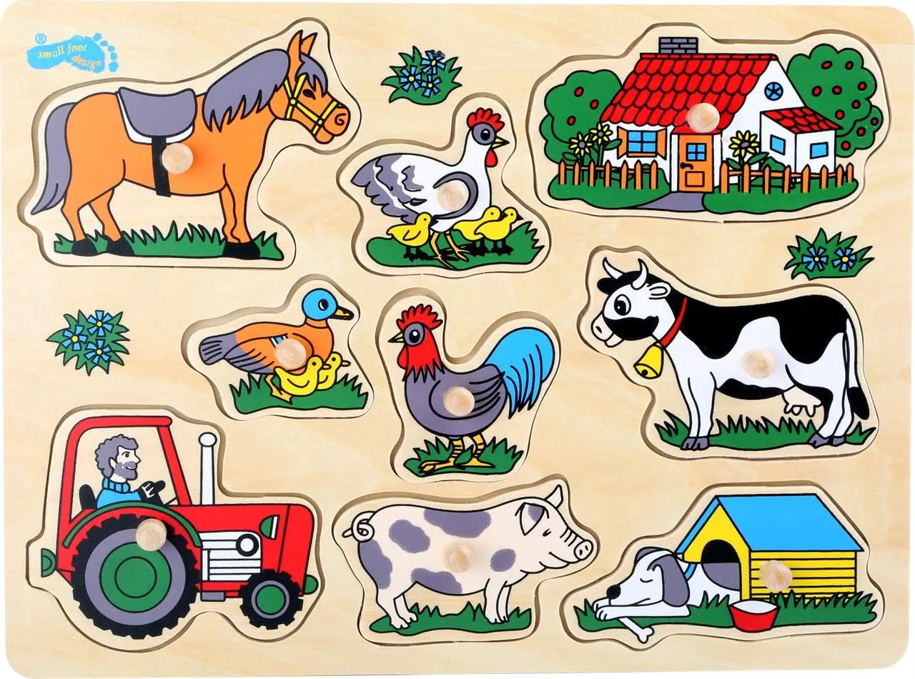 Wooden Farmhouse, with Many Motives from The Farm and in Bright Colours, from 3 Years on 1767 paddle maximum encompass Set Puzzle 