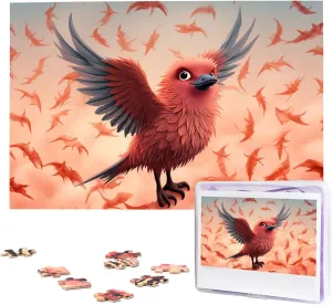 Wooden Jigsaw Puzzles 29.5" x 19.7 1000 Piece Puzzle - Cartoon Bird Puzzles for Adults Challenging Jigsaw Puzzle Personalized Picture attacker virgo erect epidermis computer composition Puzzle 