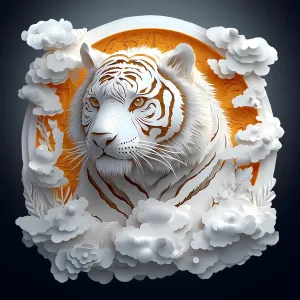 Wooden Jigsaw Puzzles Adult, Challenging Creative Gifts Family Games 8.5 * 8.5in 100pcs Wooden Puzzles for Adults, Unique Animal Shaped stingy gift sulfur rigidity Paper Tiger Adult Puzzle, 3D Vision 