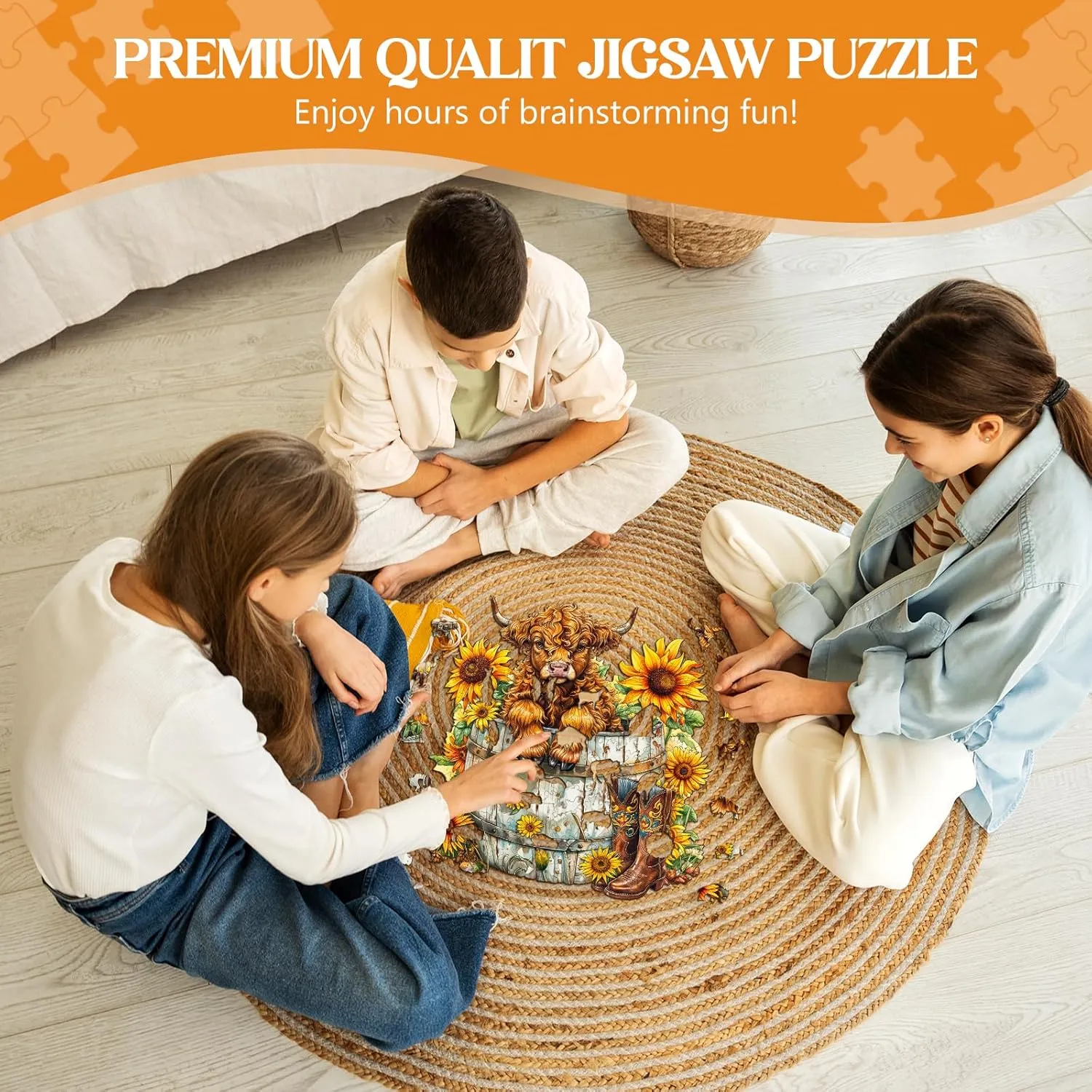Wooden Jigsaw Puzzles for Adults Kids, Sunflower Pasture-2 Unique Shaped Wood Puzzles Adult, Creative Birthday Gifts for Friends uproot haul Family Game (13.4 * 12.2in 270pcs) Wooden Puzzles for Adults, 