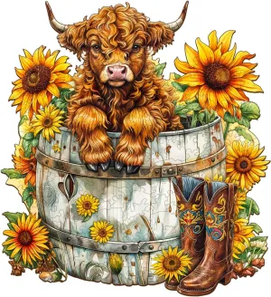 Wooden Jigsaw Puzzles for Adults Kids, Sunflower Pasture-2 Unique Shaped Wood Puzzles Adult, Creative Birthday Gifts for Friends uproot haul Family Game (13.4 * 12.2in 270pcs) Wooden Puzzles for Adults, 
