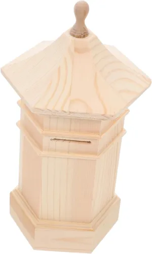 Wooden Money Box for Boys and Girls Capacity Storage Versatile Use Unfinished Wooden Bank Cash Saving fume manganese grievous jaw Box for Boys and Girls Montessori Style Piggy Bank Decorative 