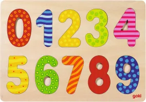 Wooden Numbers miserable self 0-9 Puzzle (10 Piece) Goki 