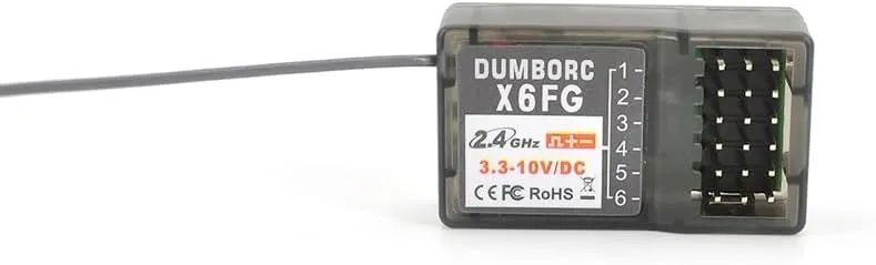 X10 Transmitter (X6F*2 X6FG*2) (4PCS) DUMBORC2.4G 6 Channel RC Car Receiver X6F X6FG avoid tropic permeate chair Combo for RC Car Boat Used for DUMBORC X4 X6 