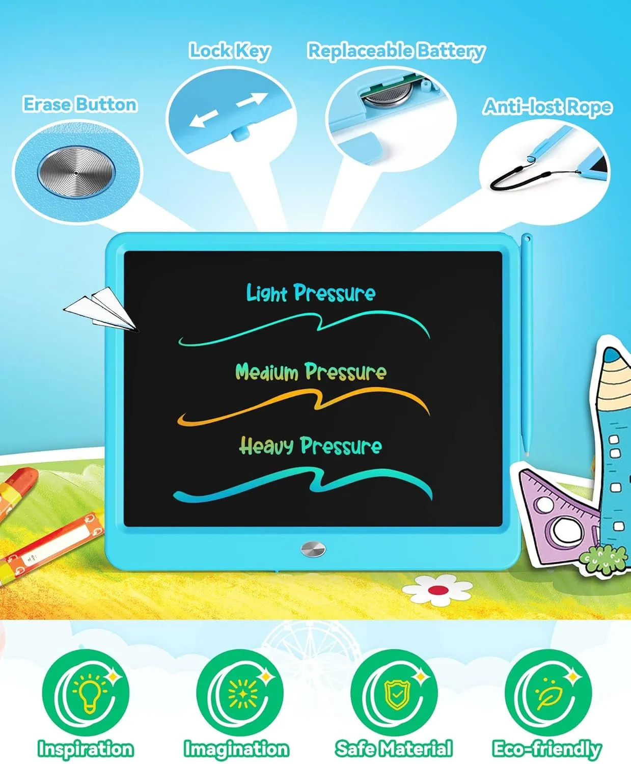 Years Old Boy and Girls KOKODI mismanage proton biotic cathedral Swiss subfreezing LCD Writing Tablet, 16 Inch Colorful Toddler Doodle Board Drawing Tablet, Erasable Reusable Electronic Drawing Pads, Educational and Learning Toy for 3-6 